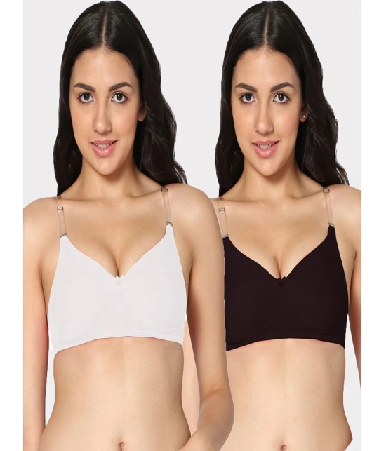 IN CARE LINGERIE - Multicolor Cotton Heavily Padded Womens Everyday Bra ( Pack of 2 ) - None