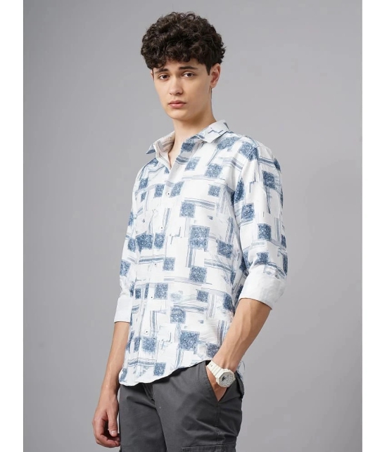 Paul Street Polyester Slim Fit Printed Full Sleeves Mens Casual Shirt - Blue ( Pack of 1 ) - None