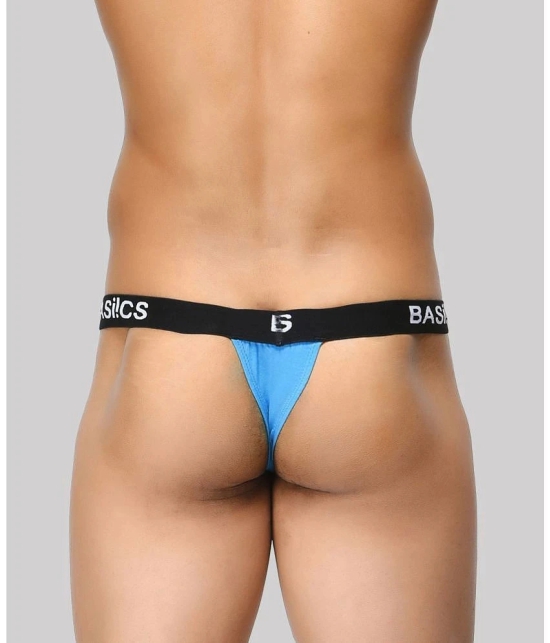 BASIICS By La Intimo - Blue BCSTH01 Spandex Mens Thongs ( Pack of 1 ) - None