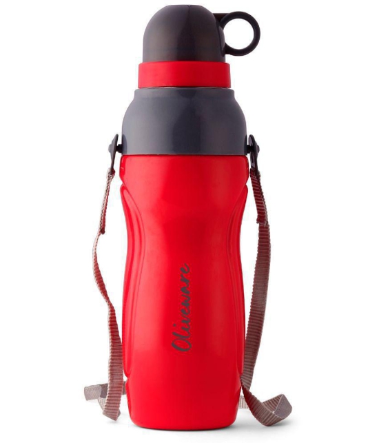 Oliveware Red Water Bottle 650 ml mL ( Set of 1 ) - Red