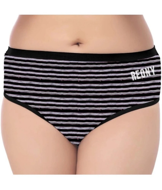 ICONIC ME Pack of 6 Cotton Striped Womens Hipster ( Multicolor ) - None