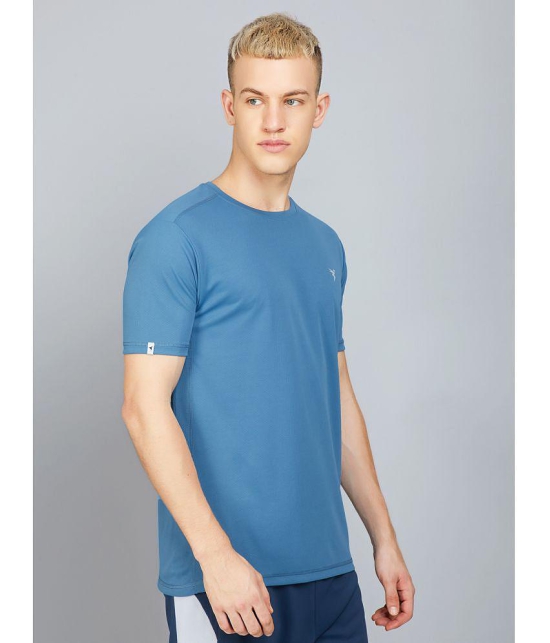 Technosport Light Blue Polyester Slim Fit Men's Sports T-Shirt ( Pack of 1 ) - None