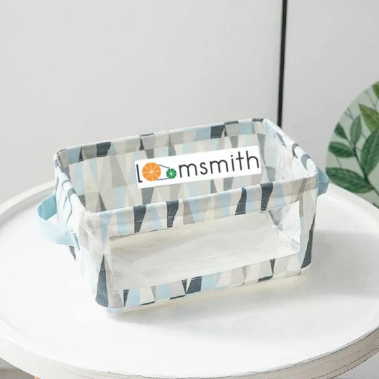 Foldable Basket with Transparent Window-Blue