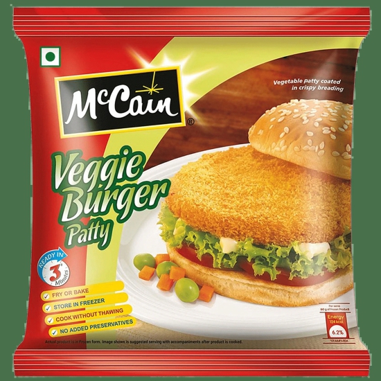 Mccain Veggie Burger Patty, 360 G Pouch