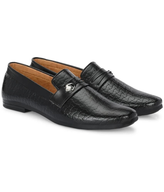 Leeport Black Mens Slip On Formal Shoes - None