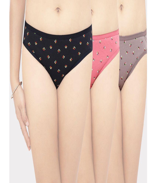 IN CARE LINGERIE - Multicolor Cotton Printed Women''s Hipster ( Pack of 3 ) - None