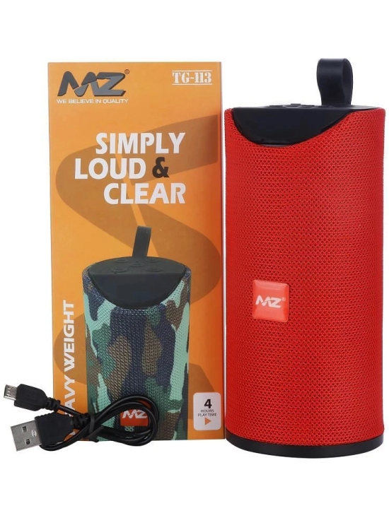 MZ TG113 10 W Bluetooth Speaker Bluetooth V 5.0 with SD card Slot Playback Time 6 hrs Assorted - Assorted