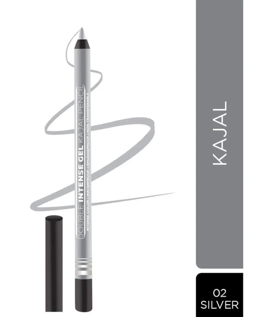 Seven Seas Double Intense Color | Waterproof | Smudgeproof | Non Transferable Gel Kajal(Silver 1.5g)