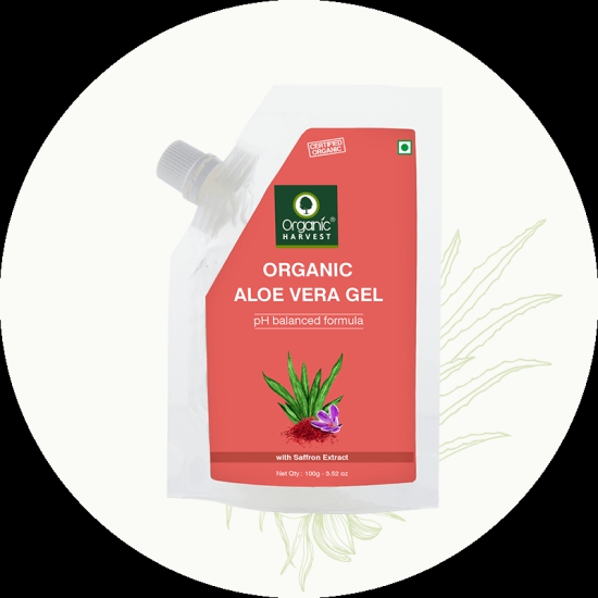 Organic Aloevera Gel with Saffron Extract - 100ml