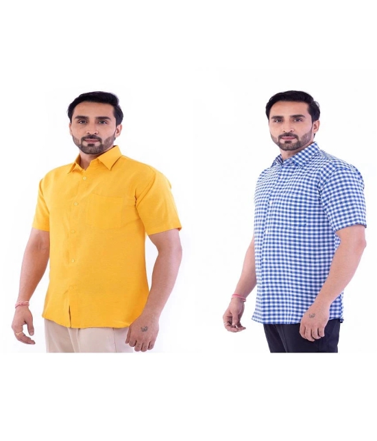 DESHBANDHU DBK - Multicolor Cotton Regular Fit Mens Casual Shirt (Pack of 2 ) - None