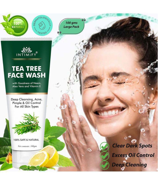 Intimify Tea Tree Face Wash, anti aging wrinkles face wash, skin brightening face wash, 100 gm