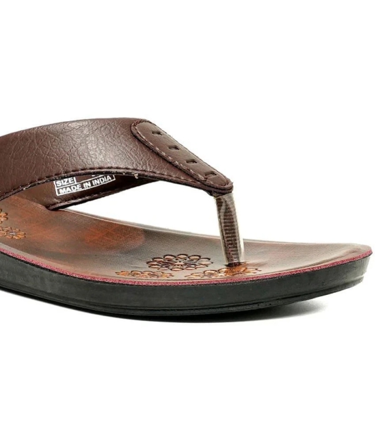 ASIAN - Brown Womens Daily Slipper - None