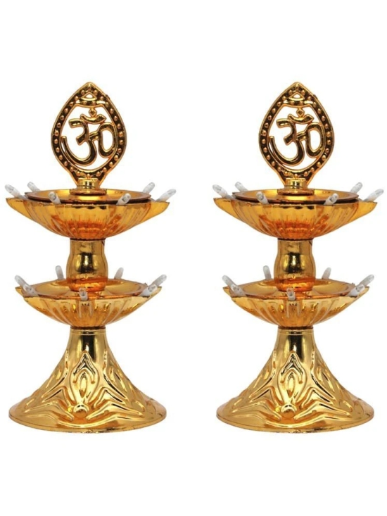 LAZYWINDOW Brass Electric Diya - Pack of 2