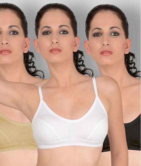 Softskin - Multicolor Cotton Non Padded Women's Shaping Bra ( Pack of 3 ) - 38