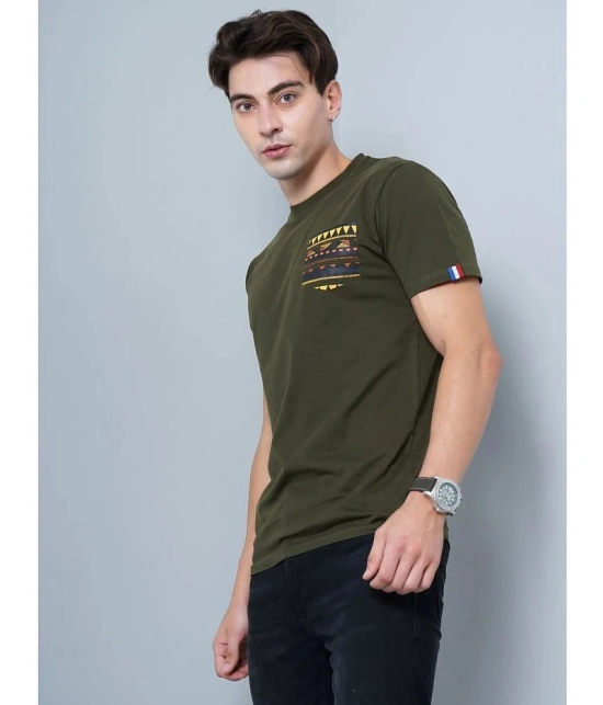 Paul Street - Green Cotton Slim Fit Mens T-Shirt ( Pack of 1 ) - None