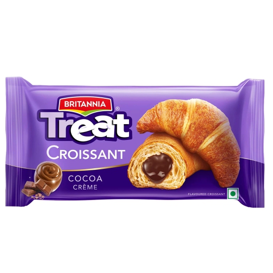 Britannia Treat Croissant Cocoa Roll, 45 Gm