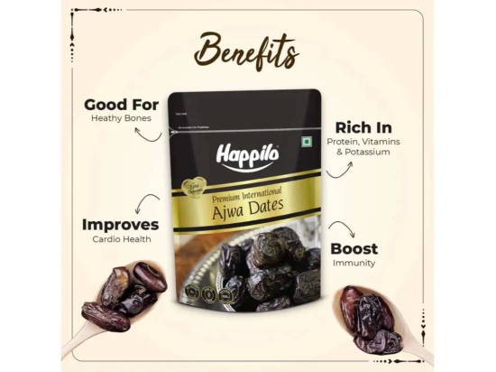 Happilo Premium International Ajwa Dates Value Pack 500g