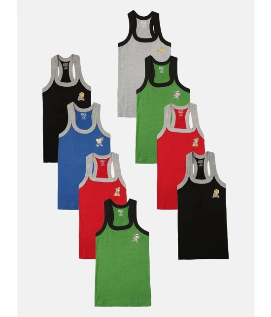 Lux Cozi - Multicolor Cotton Printed Boys Vest ( Pack of 8 ) - None