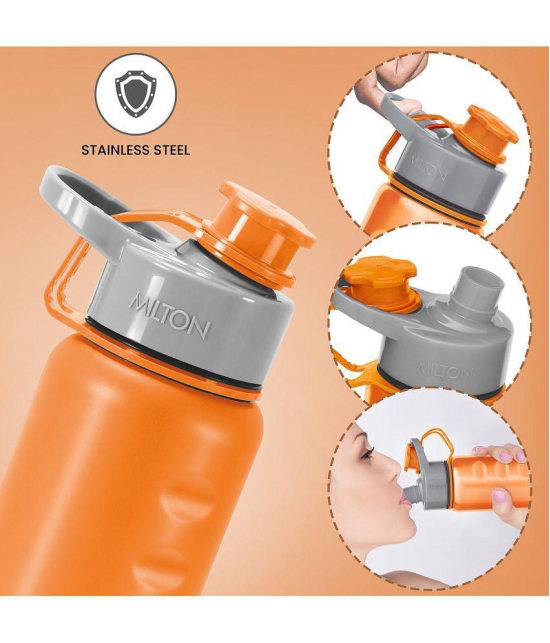 Milton Gripper 1000 Stainless Steel Water Bottle, 920 ml, Orange - Orange