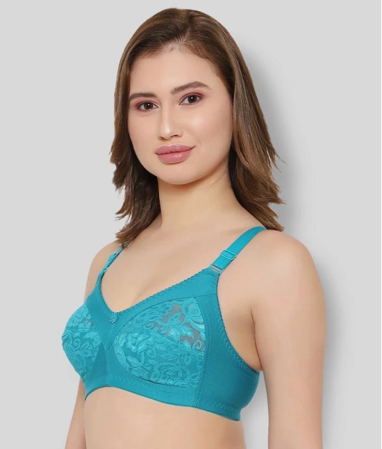 KYODO Pack of 2 Poly Cotton Non Padded Womens Everyday Bra ( Multi Color ) - 34B