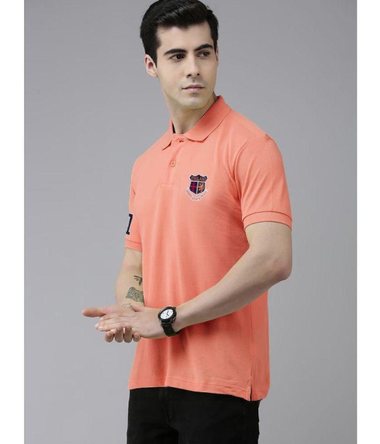 ADORATE - Coral Cotton Regular Fit Men's Polo T Shirt ( Pack of 1 ) - None