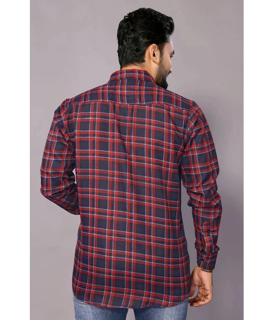 Anand Cotton Blend Regular Fit Checks Full Sleeves Mens Casual Shirt - Multicolor ( Pack of 1 ) - None