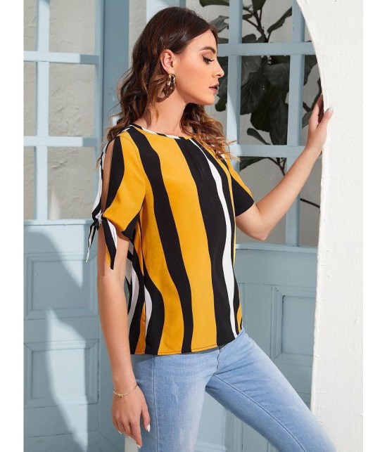 Sheetal associates - Yellow Crepe Womens Regular Top ( Pack of 1 ) - None