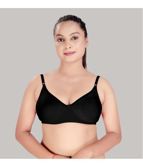 HAYA Black Cotton Non Padded Womens Plunge Bra ( Pack of 1 ) - None