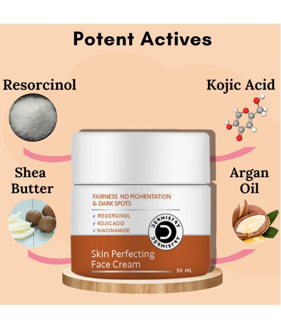 Dermistry Hyper Pigmentation Fairness Kojic Acid Face Cream Skin D Tan Whitening Lightening Brightening Shine Care Anti Blemishes Pigment Melasma Removal Glowing Beauty Moisturizer Goree Gor