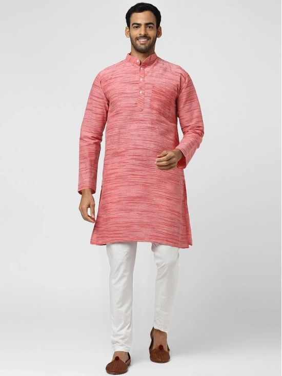 DESHBANDHU DBK - Pink Cotton Blend Mens Regular Kurta ( Pack of 1 ) - None