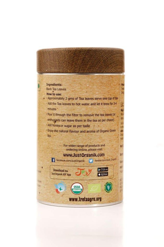 Just Organik Black Tea (Assam) Full Leaves 50gm, 100% Organic