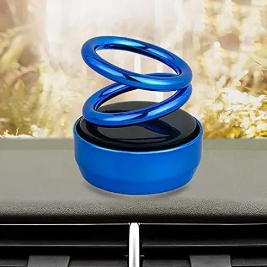 Solar Car Freshener Perfume | Rotating Rings Blue