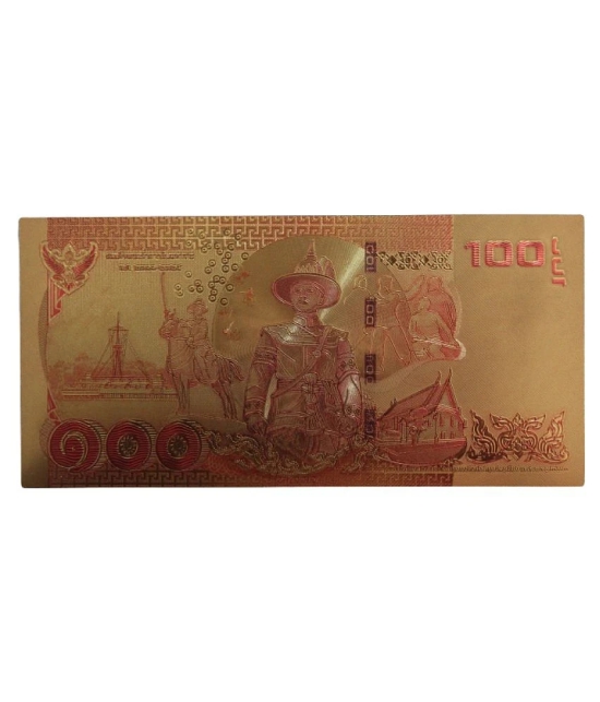 # 1 -  Extremely   Rare   100  Thai  Baht  (Mature  King  Rama  IX)  Bank  of   Thailand   Gold   Plated   Fancy   Product   Pack   of   1