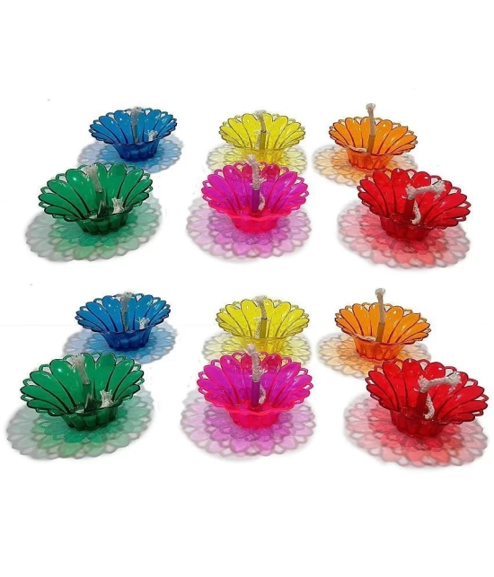 Craftam Plastic Diwali Diya - Pack of 12