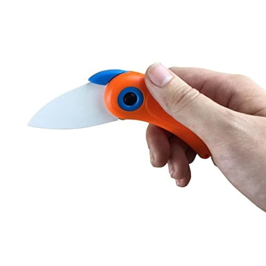 Connectwide Ceramic Bird Shaped Mini Folding Knife, Multicolor