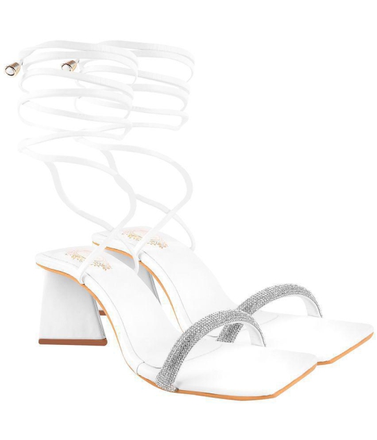 Shoetopia - White Women''s Sandal Heels - None