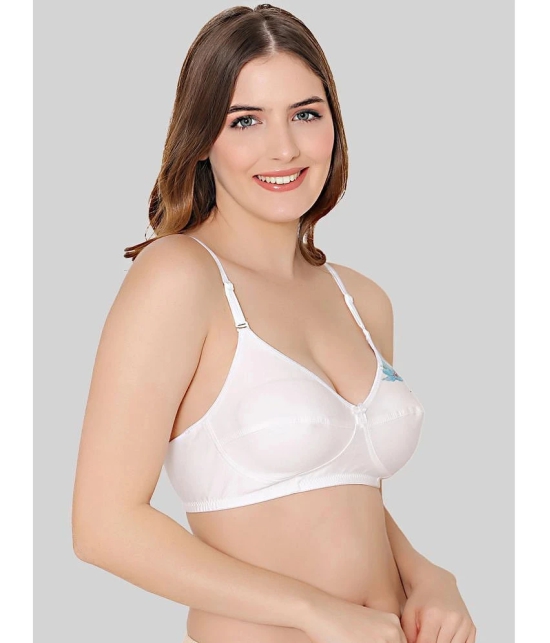 Bodycare White Cotton Blend Non Padded Womens Everyday Bra ( Pack of 1 ) - None