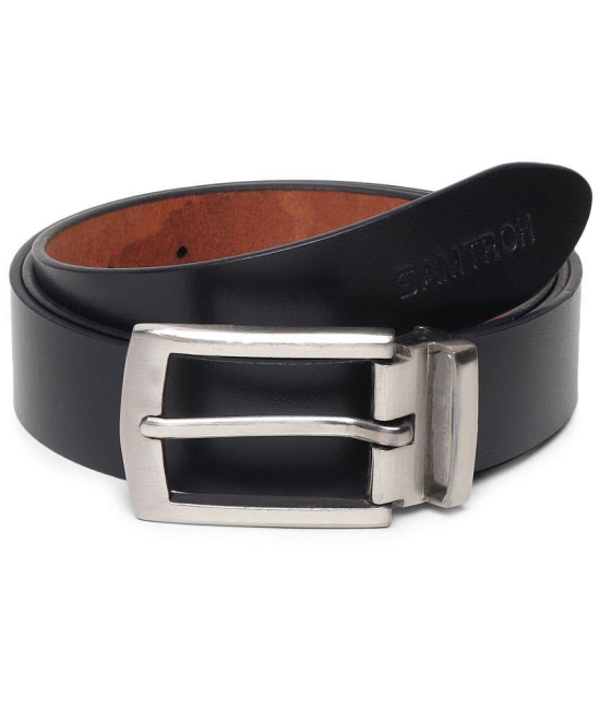 samtroh - Black Leather Men's Casual Belt ( Pack of 1 ) - None