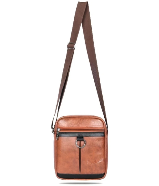 Raylan Tan Solid Messenger Bag - Tan