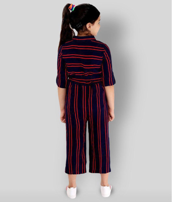 Naughty Ninos - Dark Blue Rayon Girls Pleated ( Pack of 1 ) - None