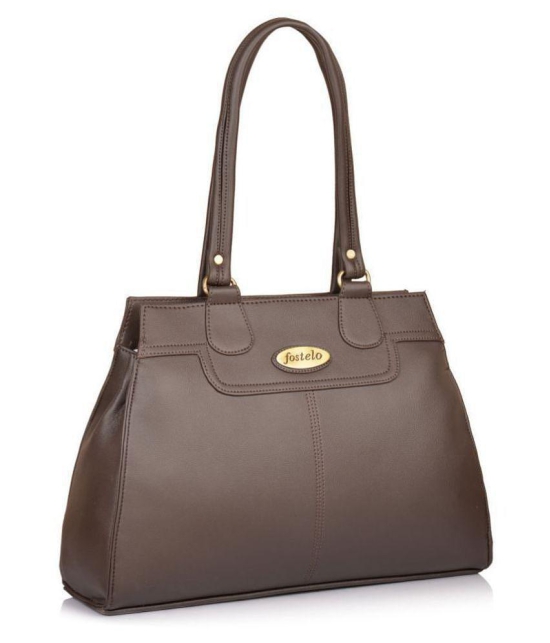 Fostelo Brown P.U. Shoulder Bag - Brown