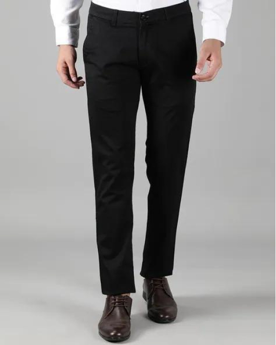 Cotton Lycra stretchable Solid Slim Fit Mens Formal Trousers-32
