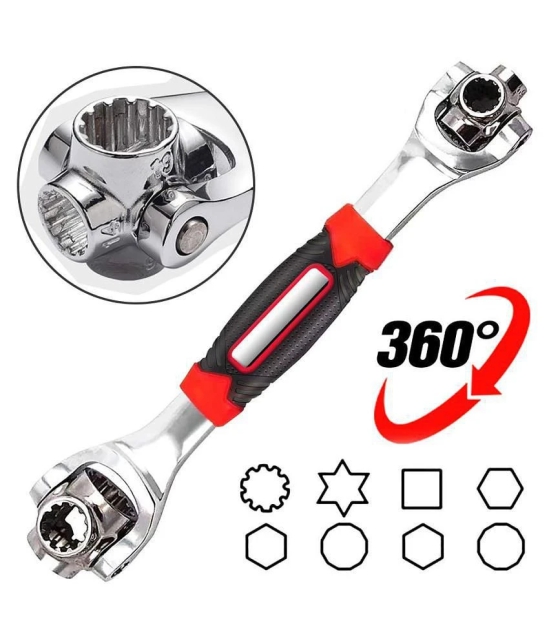 48 in 1 Socket Wrench Tools Works with Spline Bolts Torx 360 Degree 6-Point Universal Furniture Car Repair Hand Tool Handles up to 135kg of Pressure Universal Hand Tool Wrench