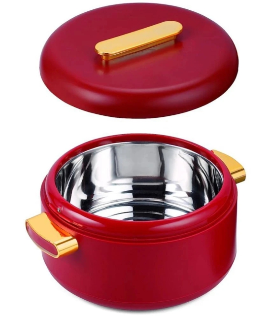 Oliveware Red Steel Thermoware Casserole ( Set of 1 , 2000 mL ) - Red