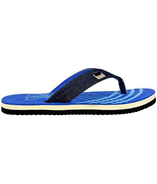 GRASS WALK - Blue Mens Thong Flip Flop - None