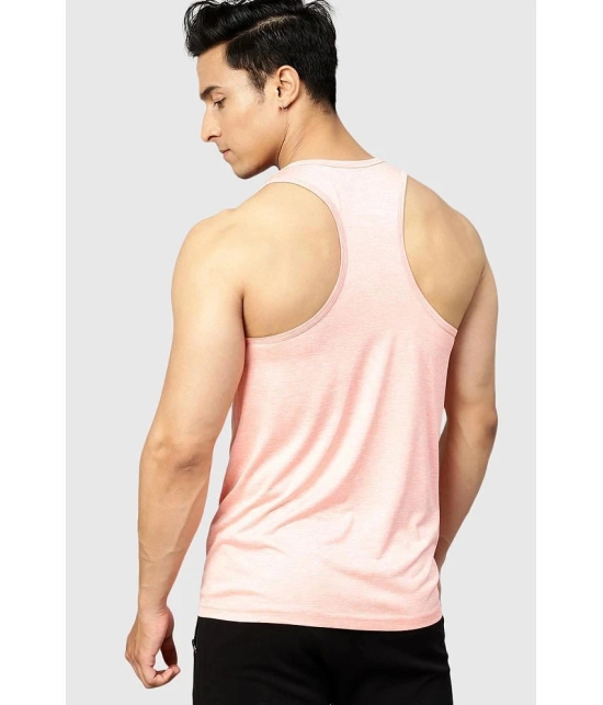 Fuaark Peach Polyester Slim Fit Mens Tanks ( Pack of 1 ) - None