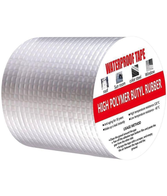 GEEO 10 cm X 5 meter leakage repair waterproof tape for pipe leakage water leakage in tank roof water leakage solution Aluminium Foil Tape Super Waterproof Adhesive Tape butyl tape