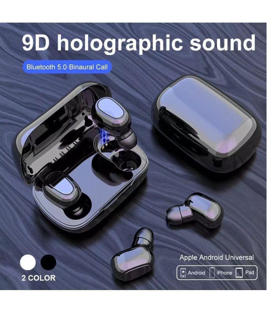 Life Like L21 TWS In Ear Bluetooth Earphone 3 Hours Playback Bluetooth IPX4(Splash Proof) Auto pairing -Bluetooth V 5.1 Black