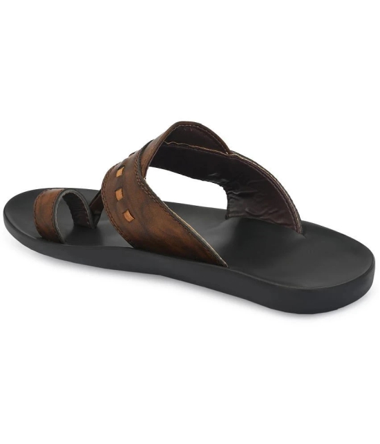 Leeport - Brown Mens Kolhapuris - None