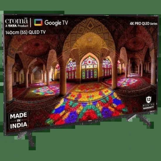 Croma 55 inch QLED 4K Ultra HD Google TV with Dolby Vision & Dolby Atmos (2024 model)